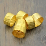 금속 골무 오픈 탑 재단사 조정 가능한 재봉 링 DIY 크로스 스티치 후프 톤 당 20 개 : 주-노마켓