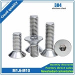 스테인리스 스틸 육각 소켓 헤드 플랫 카운터싱크 알렌 볼트 나사 M1.6 M2 A2 DIN7991 개 : 주-주마켓