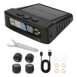 Jerbor RV 타이어 공기압 모니터링 시스템, 4개의 센서와 6개의... 충전 및 USB 충전이 가능한 0-99PSI 모니터, 업데이트된 컬러 : 엠플러스003