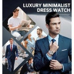 프리미엄 남성 시계 남자시계 탁소 남성용 드레스 방수 아날로그 스테인리스 스틸 럭셔리 미니멀리스트 손목시계, 데이트 빅 페이스 야광 및... 