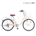 2025 삼천리 레스포 24 선데이 자전거 7단 클래식 여성 짐받이 바구니자전거 99%조립 : 영바이크