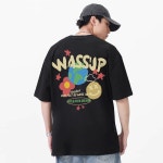 WASSUP 반팔티셔츠 오버핏 남성 여름 5부 [12색상/M~3XL] : 범스펫