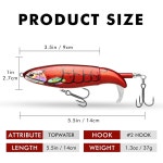 트러스센드 포포베이트와 BKK 훅 배스 월리 파이크 메기 머스키 농어를 위한 탑 워터 플로퍼 낚시 미끼 담수 또는 바닷물을 가족 낚시를... 