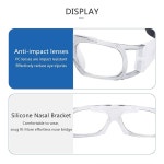 수그리 남자 농구 안경 축구 스포츠 보호 안전 고글, 교체 가능한 렌즈용 : Karesino