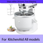 KitchenAid 4.3L-7QT 스탠드 믹스 슬라이서 아이스크림 메이커 부착물 냉동 요구르트 및 셔벗 젤라토 보울 적합 : 주-주마켓