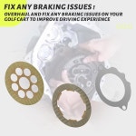 2007-2014 야마하 G29 골프 카트 브레이크 교체 키트, OEM #JW1-G6345-00+, JW1-G636-00+, JW1-G633H-00+, JW1-G6158-00+, : dealmart