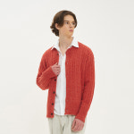 [블론드나인] 라운드 넥 케이블 가디건_레드브릭 : 블론드나인 BLOND9