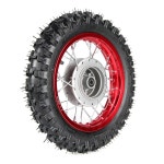 SCRF50 XR50 SSR 50cc 110cc 125cc 더트 핏 바이크 1.40-10 합금 림, 10인치 드럼 브레이크 슈(빨간색)용 SUNQIAO CRF50 휠, 2.50-1... 