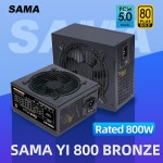 SAMA fonte 800W Gold 80 Plus 메달 전체 모듈 ATX3.0 데스크탑 메카트로닉스 게임 PCIE5.0 컴퓨터 전원 공급 장치 pc pc 게이머... 