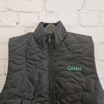 가니 퀼팅 나일론 패딩 조끼 BLACK/GREEN F6939 : 럭셔리저먼