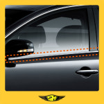 뉴SM7(L47) 유리하단 크롬아대몰딩(실외)-뒤문(운전석) : 르노코리아 SM오토몰