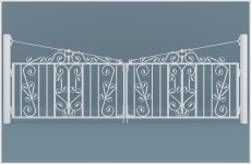 [국내제작] 아트 디자인 휀스 전원주택 울타리 난간 에벤에셀 04형 백색 1200 1경간 : 주식회사 에이스휀스