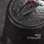 [다도 찻잎보관통] 예향원 흑유 도자기 칭심여의 찻잎통 차통 E-10561 : 예향원