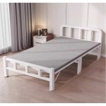 철제 침대 프레임 접이식 90cm 화이트 매트리스 슈퍼싱글 받침대 1 화이트콤팩트2절단70CM : 밸노바