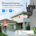 LS VISION 8MP 듀얼 스크린 4G 태양광 카메라 야외 듀얼 렌즈 WiFi PTZ 양방향 토크 자동 추적 보안 카메라 V380 Pro : 리치107