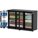 키킹 11.4 Cu.Ft 백바 쿨러 53.2 W 냉장고, 로우-E 유리문 3개, 카운터 높이 바 냉장고, 상업용 디스플레이 냉장고 김서림 방지, 맥주, 와인... 