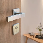 NS05S 모티스 도어락 레버 손잡이 실버 : 팔공구 스토어