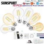 1-10PCS 스마트 빈티지 스타일 LED 필 라 멘 트 램프 주방 조명 홈 장식 거실 ST64 A60 G95 7W 프로 Zigbee 3.0 RF E27 : 이룸종합상사43