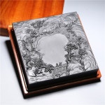 사각 벼루 둥근 한글 단연석 우드 서예 먹물 백도연 서예용품 문방 도구 천연 전통 난정아집 먹줄 증정 : 버터샵원