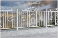 [국내제작] 아트 디자인 휀스 전원주택 울타리 난간 에벤에셀 03형 백색 1200 1경간 : 주식회사 에이스휀스