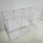 고양이 우리 실내 DIY 놀이펜 탈착식 금속 와이어 케넬 인클로저 3/2단 white 3/2 Tier : Kanojowa