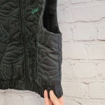 가니 퀼팅 나일론 패딩 조끼 BLACK/GREEN F6939 : 럭셔리저먼