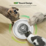 세라믹 고양이 분수, 2 1L/70온스 도자기 애완동물 음용 디스펜서, 4세트 교체 필터 및 스펀지, 초조용 펌프가 장착된 자동 개 물그릇... 