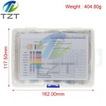 1460Pcs 1/2W 탄소 필름 저항기 분류 키트 TZT 5% 73 값  1R-150K-1Mohm 컬러 링 : 이룸종합상사42