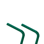 빨대 벌크포장 7mm 25cm 녹색 자바라 400개 스트로우 : 카페 아울렛