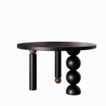 원목 식탁 원형 테이블 다이닝  디자인 견고한 나무 책상 십자가모양50x50x72 : 유디드