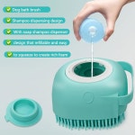 일반 애완견 목욕 브러시 젠틀 비누 디스펜서 마사지 목욕 그루밍 부드러운 실리콘 파란색 : 요미요미 몰