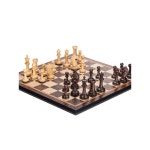 원목 선물 게임 하이엔드 보드게임 체스 상자 파티룸 조각 체스판 형 체스판세트 : 미주러브