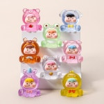 한 세트/8pcs  수지 인형 매력 재료 투명 홈 장식 액세서리 작은 유행  블라인드 가방 파우치 상자 선물 J6034 : 유니버설바이어스
