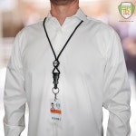 2팩 - ID 배지 및 열쇠용 헤비 듀티 브레이크 어웨이 랜야드 홀더 열쇠고리 넥 스트랩 : 준딜리버리