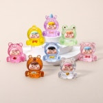한 세트/8pcs  수지 인형 매력 재료 투명 홈 장식 액세서리 작은 유행  블라인드 가방 파우치 상자 선물 J6034 : 유니버설바이어스