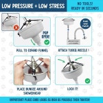 5분 펫배스 반려견 목욕 호스 부착 - 반려견 목욕용 샤워 액세서리 - 스트레스가 적은 반려동물 샤워 - 그루밍, 헹굼 및 청소를 위한 휴대용 세척... 