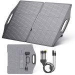 PD)+USB-A(고속 충전 18W) 및 MC-4 포트, IP68 방수, 캠핑 필수품, 발전소, 휴대폰, 태블릿용 킥스탠드가 있는 접이식 휴대용 태양광... 