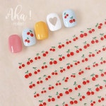 1 시트 3D 달콤한 체리 네일 아트 스티커 여름 복숭아 레몬 스타 달 데칼 8 10cm 레드 장식 $ NK149 Aha052 01 : 미라배