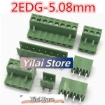 곧은 구부러진 핀 녹색 플러그 터미널 플러그 구부러진 핀 와이어링 단자 2EDG-5.08mm 2EDG5.08-2P-12P 50PCs : 이룸종합상사43