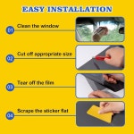 Rislobx 자동차 선바이저 스트립 틴트 필름, 차량용 윈드실드 윈도우 틴트 필름, 선쉐이드용 전면 윈드실드 태양광 보호 스티커 50 VLT... 