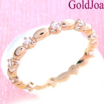 14k 럭셔리 고급셋팅 큐빅 통반지 14k반지 (ju-g1387-1r) : 골드조아