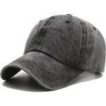 NPQQUAN 남녀공용 면 캡모자 일반캡 야구모자 블랙 워싱 : 디어마이SHOP