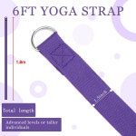 183 3 8cm 요가 스트랩 코튼 운동 벨트 조정 가능한 짠 스트레치 D-링 버클 스트레칭 밴드 필라테스 로프 : 프라임원트몰