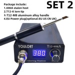 빠른 가열 T12-606A 블랙 호스트 LED 디지털 납땜 스테이션, 전자 납땜 인두 용접 도구, STC bi, 2023 새 버전 : 프린스타18
