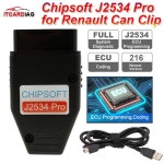 칩소프트 J2534 프로 르노 캔 클립 V216 J2534 패스 스루 스캐너 시뮬레이터 모드 VCI 진단 케이블 ECU 코딩 OBD2 자동차 도구 : 프린스타18