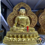 석가모니 불상 10 인치 티베트 탄트라 사원 장식 순수 구리 금박 Sanbao Buddha : 태림 상사