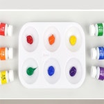 정장군디자인 6구 미술용 미니 파레트 초등준비물 그림그리기 팔레트 : 정장군스토어