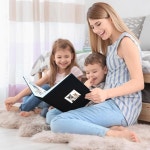 비엔로즈 린넨 커버 사진 앨범 4 6 메모리북 208 사진, 전면 창 쓰기 공간, 52 노트, 10.24 x 7.48 인치 104 포켓, 결혼 기념일 및 생일... 