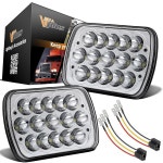 파츠삼 H6054 7x6 5x7 LED 라이트 밀폐 빔 하이/로우 H4 배선 YJ XJ/ : 젤리스윗몰