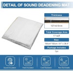 로픽스 197밀리 5MM 17 피트 범용 사운드 데드너 매트 61인치 X 39 4인치 폼 열 차폐 소재 - 자동차 후드 엔진 실버 톤 1팩 : 아마모